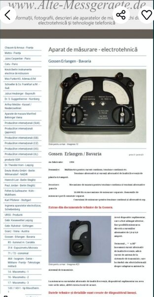 Aparat vintage de masura Gossen Erlangen anii 1950